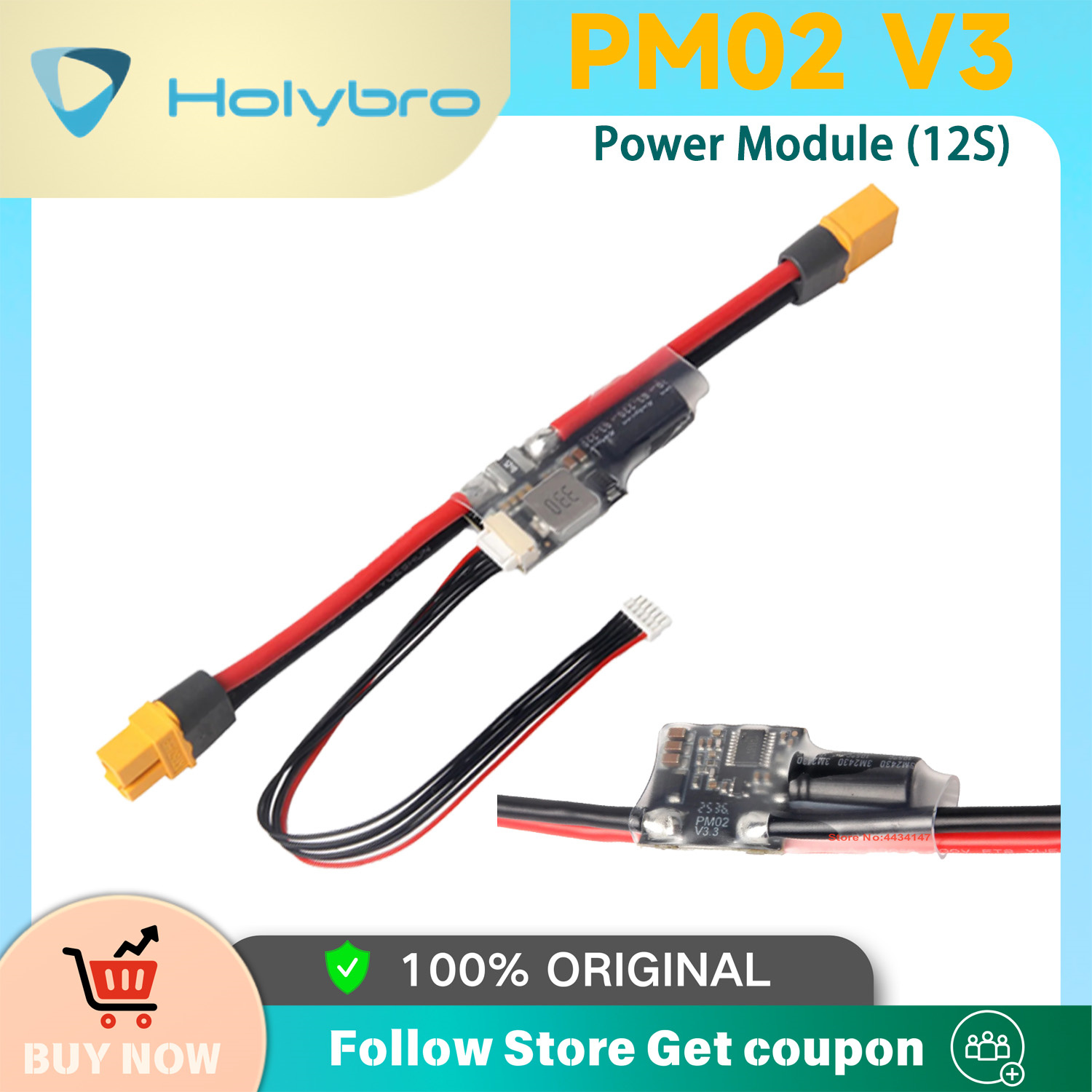Drone Racing Flight Controller - Holybro PM02D Güç Modülü 2S-12S PX4