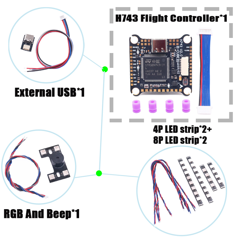 RCtoSky F4V3S PLUS F722 F745 H - Drone Racing Flight Controller incelemesi ve fiyatı